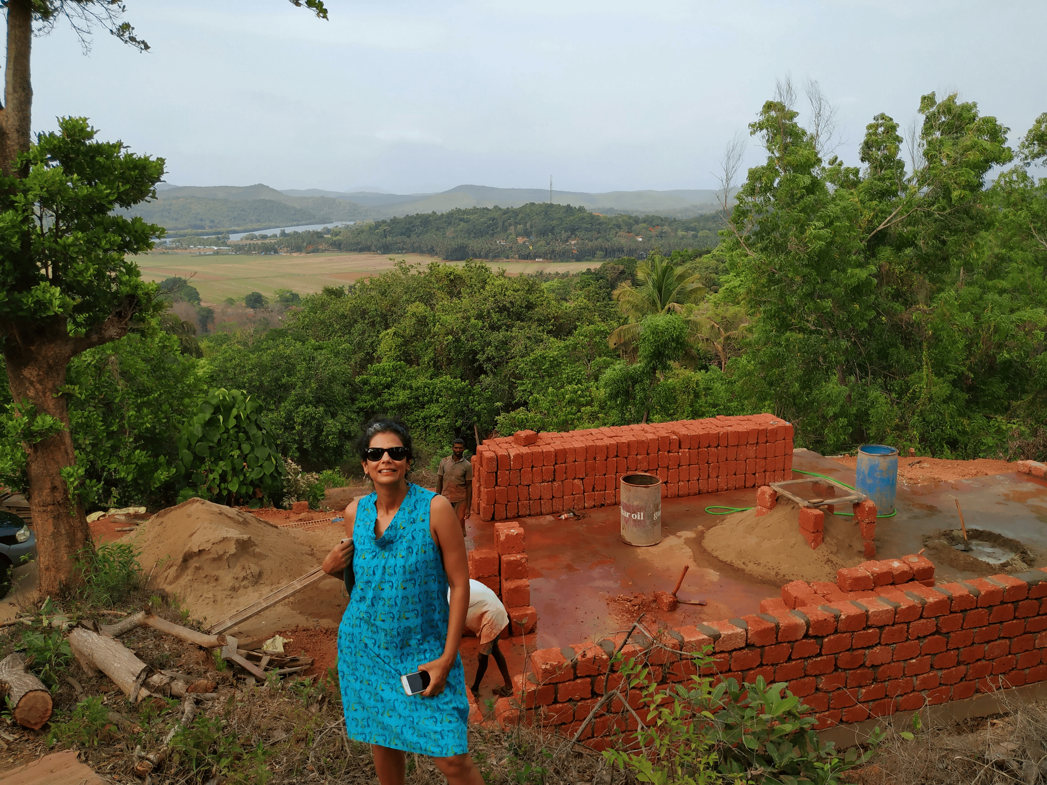 Building the hillside cottage during the pandemic pause